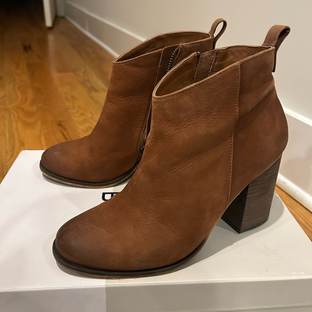 BP lance lea cognac oiled leather bootie